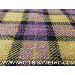 WOOL TWEED - YELLOW AND LILAC