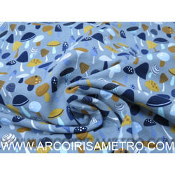  JERSEY KNIT - MUSHROOMS