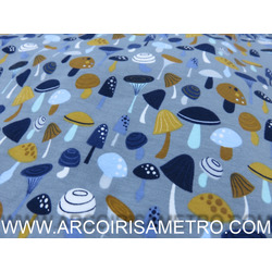  JERSEY KNIT - MUSHROOMS