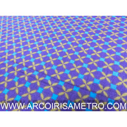 COLEÇAO GOTAS - ROXO COM FLORINHAS