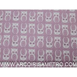 OWLS ON DUSTY PINK