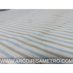 STAMPED PIQUET  - BLUE STRIPES
