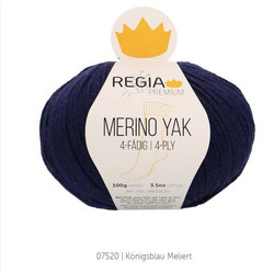 LA REGIA PREMIUM - MERINO YAK 7520 Königsblau Meliert