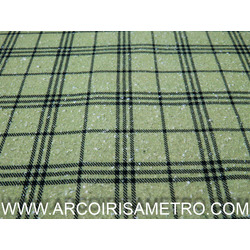 BOURETTE CHECK - LEAF GREEN