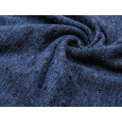 KNIT JERSEY GOLD DOBBY NAVY