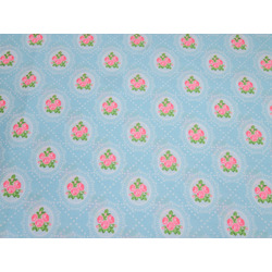 CIRCLES WITH ROSES - BLUE