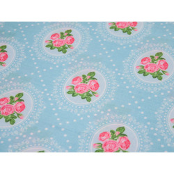 CIRCLES WITH ROSES - BLUE