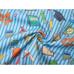 SCHOOL SUPPLIES ON STRIPES