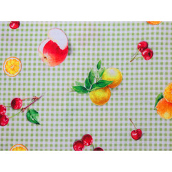 INDIGO FABRIC - FRUIT GREEN