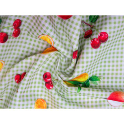 INDIGO FABRIC - FRUIT GREEN