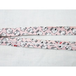 BIAS TAPE WITH PIRATE CATS ON PINK