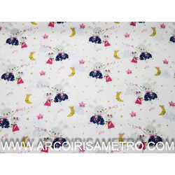 LITTLE MICE AND BUNNIES ON PINK