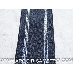 ELASTICO PRETO COM PRATA