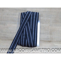 ELASTICO PRETO COM PRATA