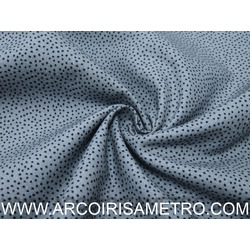 INDIGO FABRIC - TINY DOTS ON GRAY