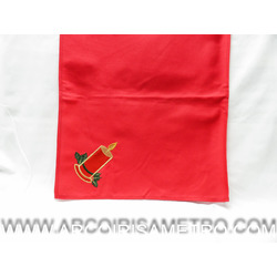 TABLEMAT - RED WITH CANDLES