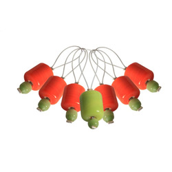 KNITPRO ZOONI STITCH MARKERS - ORANGE LILLY