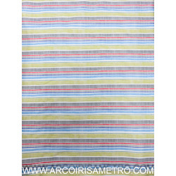 INDIGO FABRIC - MULTICOLOR STRIPES