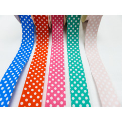 Bais tape 18mm wide polka-dots