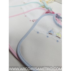 BABY BIB WITH SAILBOATS