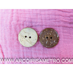 COCONUT BUTTON - GEOMETRIC LASER CUT - 25MM