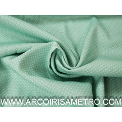 PIQUET - MINT GREEN WITH WHITE DOTS