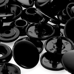 KAM PLASTIC SNAPS -  BLACK