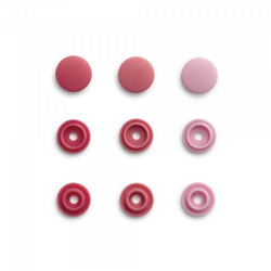 PRYM LOVE - KAM PLASTIC SNAPS 9MM - PINKS / ROUND
