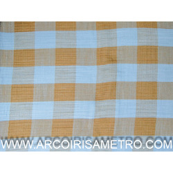 VICHY GINGHAM MOUSELLINE - BLUE