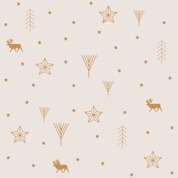 TEX CANVAS KATIA - GOLD XMAS TIMES
