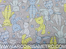 EVA E EVA FABRIC - GREY TEDDY BEARS