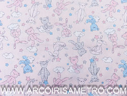 EVA E EVA FABRIC - PINK TEDDY BEARS