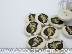 RECICLED BUTTON - HEDGEHOG