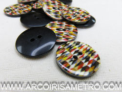 COLORFUL DIAMONDS BUTTON - 36MM