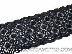 Black Guipur Lace - Black