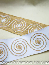 Double faces ribbon - swirls