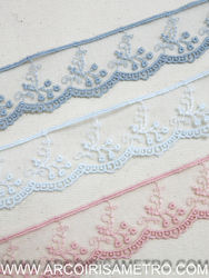 Embroidered tule lace