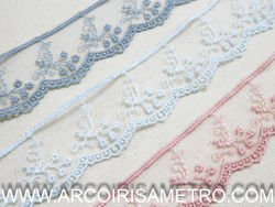 Embroidered tule lace
