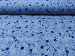 Lycra - Azul com flores