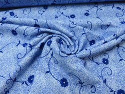 Lycra - Azul com flores