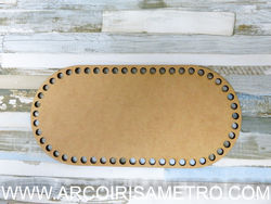 OVAL WOODEN BASE FOR CROCHET BASKETS 25 X 12 CM