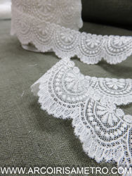 Embroidered tulle - scales