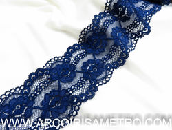 Wide Elastic lace - blue