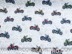 INDIGO FABRIC - MOTORBIKES