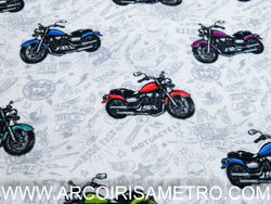 INDIGO FABRIC - MOTORBIKES