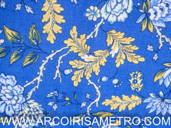 Alcobaça chita - Blue and yellow