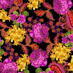 Michael Miller - Opulent Floral - Leafy Flowers 