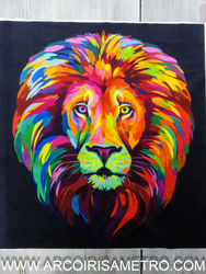 Velvet panel - Lion