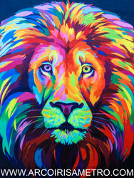 Velvet panel - Lion