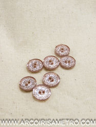 Botão glitter 11mm - rosa velho